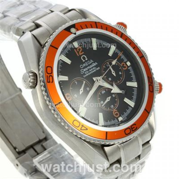 Practical UK Sale Omega Seamaster Automatic Fake Watch With Black Dial For Men