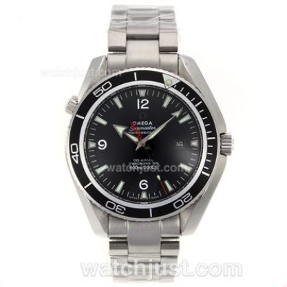 High-Quality UK Sale Omega Seamaster Automatic Fake Watch With Black Dial For Men