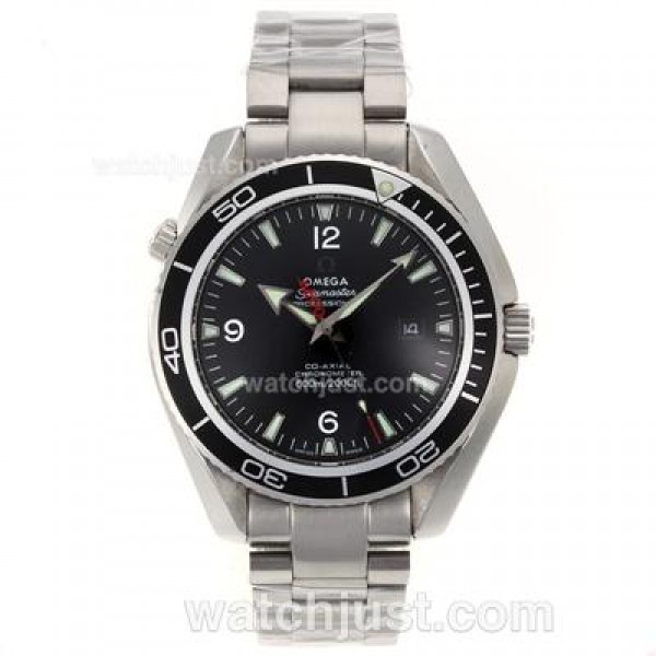 High-Quality UK Sale Omega Seamaster Automatic Fake Watch With Black Dial For Men