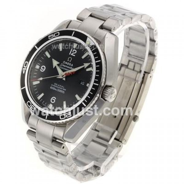 High-Quality UK Sale Omega Seamaster Automatic Fake Watch With Black Dial For Men