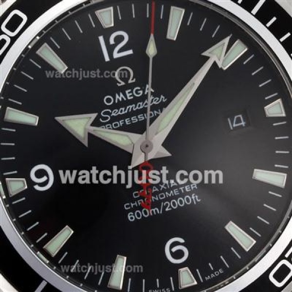 High-Quality UK Sale Omega Seamaster Automatic Fake Watch With Black Dial For Men