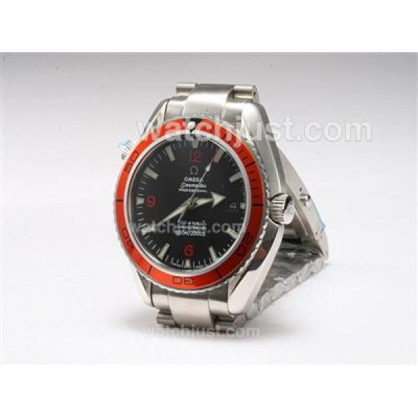 Waterproof UK Omega Seamaster Automatic Replica Watch With Orange Bezel For Men