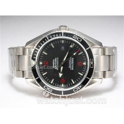 Best UK Omega Seamaster Automatic Replica Watch With Black Dial For Men