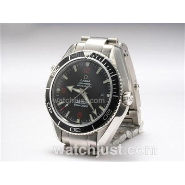 Best UK Omega Seamaster Automatic Replica Watch With Black Dial For Men