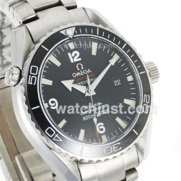 Cheap UK Sale Omega Seamaster Automatic Replica Watch With Black Dial For Men