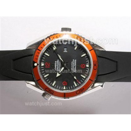 Good Quality UK Sale Omega Seamaster Automatic Replica Watch With Orange Bezel For Men