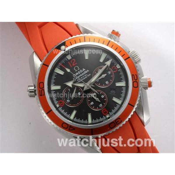 Perfect UK Sale Omega Seamaster Automatic Replica Watch With Black Dial For Men