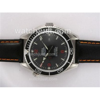 1:1 Best UK Omega Seamaster Automatic Replica Watch With Black Dial For Men