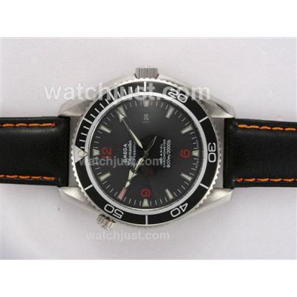1:1 Best UK Omega Seamaster Automatic Replica Watch With Black Dial For Men