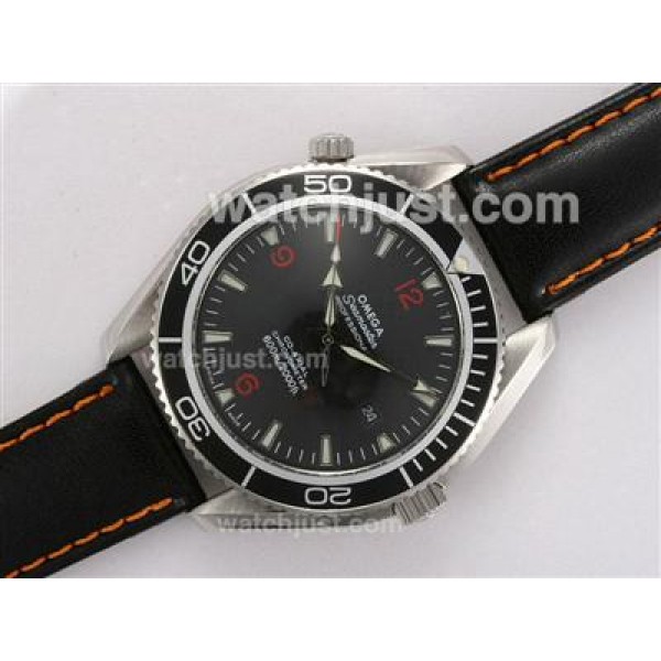 1:1 Best UK Omega Seamaster Automatic Replica Watch With Black Dial For Men