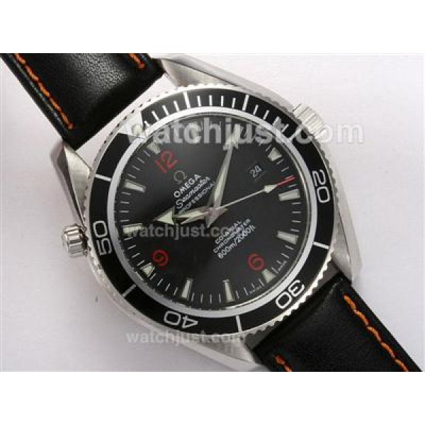 1:1 Best UK Omega Seamaster Automatic Replica Watch With Black Dial For Men