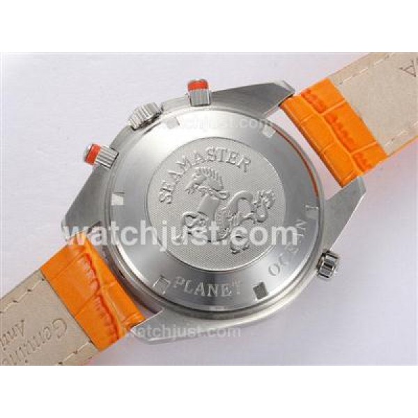 Waterproof UK Sale Omega Seamaster Automatic Replica Watch With Orange Bezel For Men