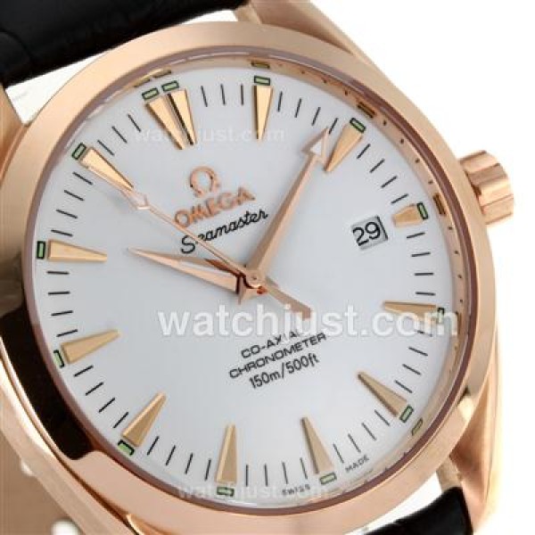 Cheap UK Sale Omega Seamaster Automatic Replica Watch With White Dial For Men