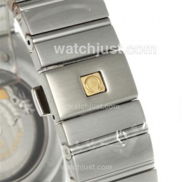 Perfect UK Omega Constellation Automatic Fake Watches With Black Dials For Men