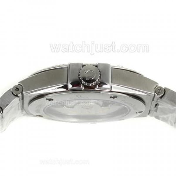 Cheap UK Omega Constellation Automatic Fake Watches With Brown Dials For Men