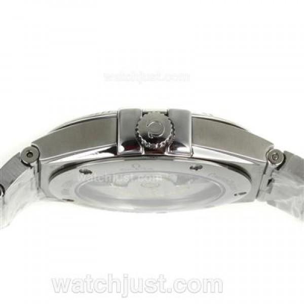 Cheap UK Omega Constellation Automatic Fake Watches With White Mother-of-pearl Dials For Men