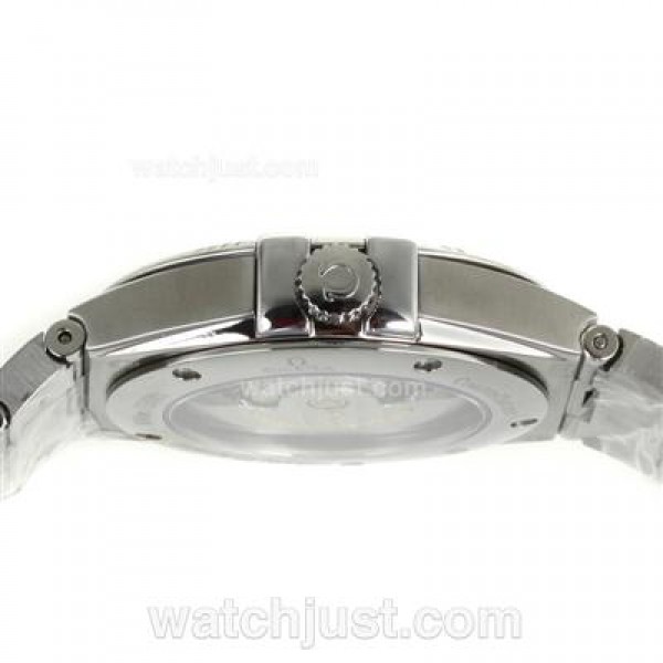 Cheap UK Omega Constellation Automatic Fake Watches With White Mother-of-pearl Dials For Men