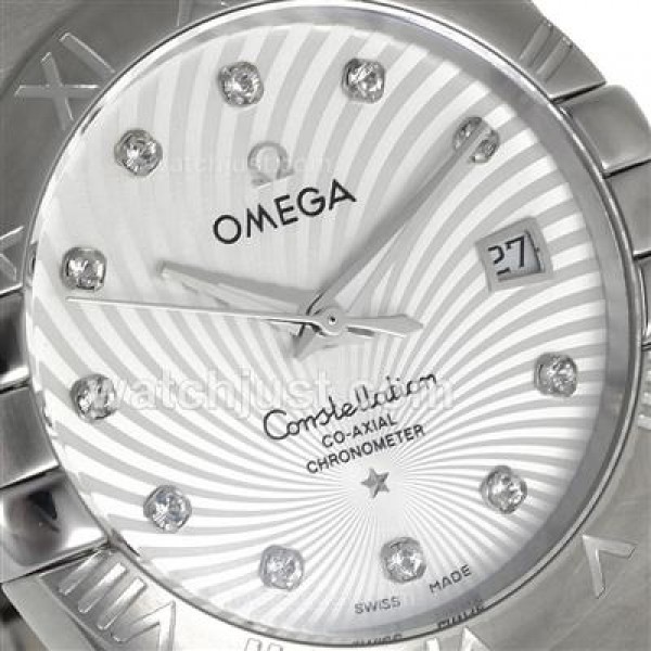 Cheap UK Omega Constellation Automatic Fake Watches With White Mother-of-pearl Dials For Men