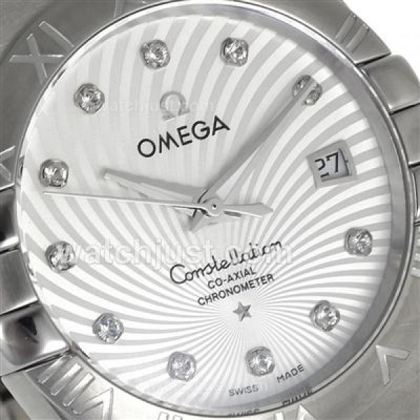 Cheap UK Omega Constellation Automatic Fake Watch With White Mother-of-pearl Dial For Men