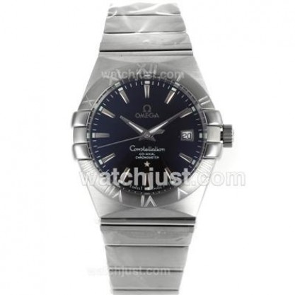 Cheap UK Omega Constellation Automatic Fake Watches With Black Dials For Men