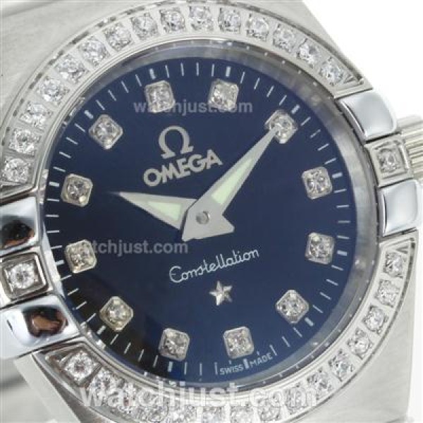 Best UK Omega Constellation Automatic Fake Watch With Black Dial For Women