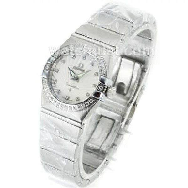 Best UK Omega Constellation Automatic Fake Watch With White Dial For Women