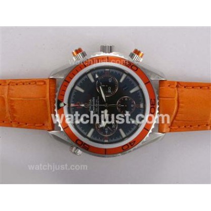 Quality UK Sale Omega Planet Ocean Automatic Replica Watches With Black Dials For Men