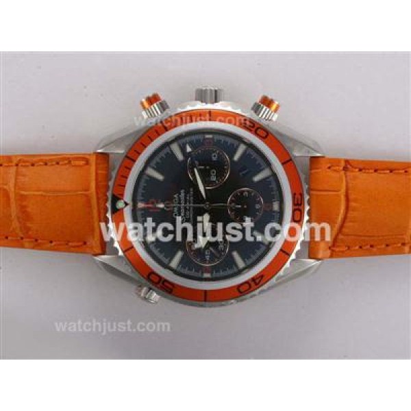 Quality UK Sale Omega Planet Ocean Automatic Replica Watches With Black Dials For Men