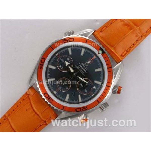 Quality UK Sale Omega Planet Ocean Automatic Replica Watches With Black Dials For Men