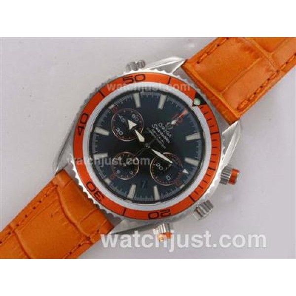 Quality UK Sale Omega Planet Ocean Automatic Replica Watch With Black Dial For Men