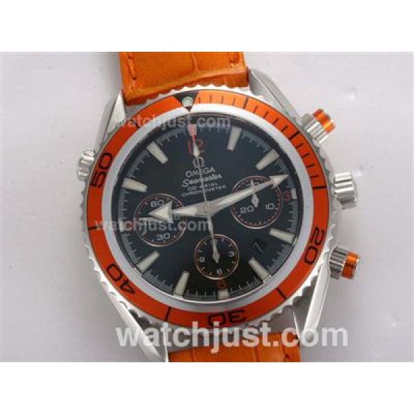 Quality UK Sale Omega Planet Ocean Automatic Replica Watch With Black Dial For Men