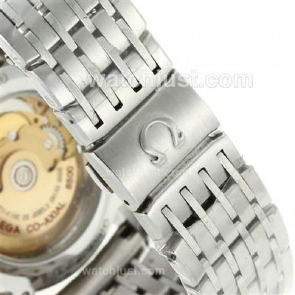 Cheap UK Sale Omega De Ville Automatic Replica Watches With White Dials For Men