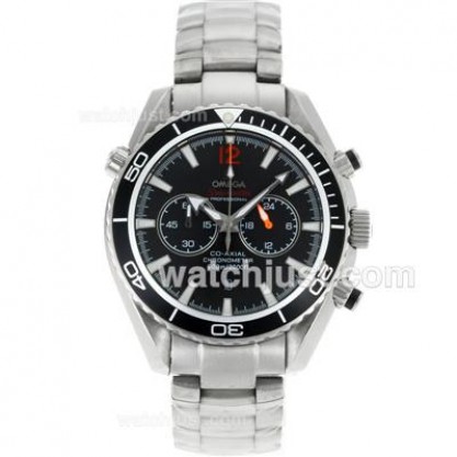 Perfect UK Sale Omega Seamaster Automatic Replica Watch With Black Dial For Men