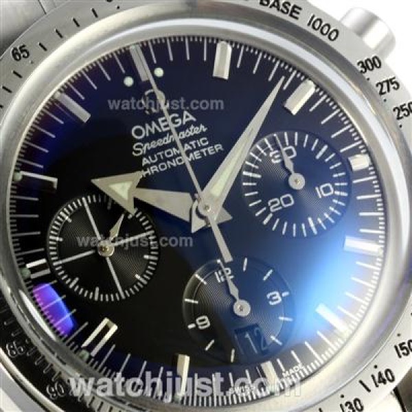 Best UK Sale Omega Speedmaster Automatic Fake Watch With Blue Dial For Men