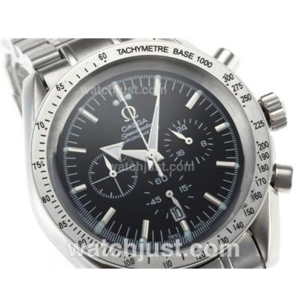 Best UK Sale Omega Speedmaster Automatic Fake Watch With Black Dial For Men