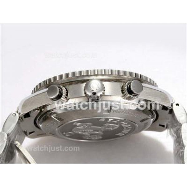Waterproof UK Sale Omega Seamaster Automatic Fake Watches With Black Dials For Men