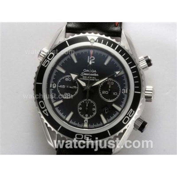 Perfect UK Sale Omega Seamaster Automatic Fake Watch With Black Dial For Men