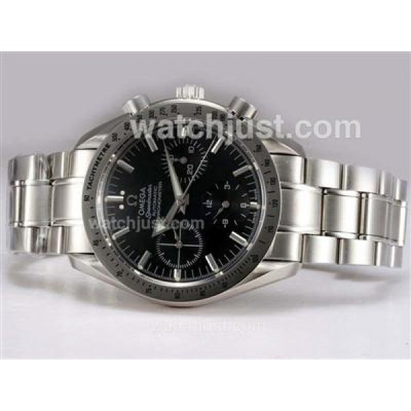 Cheap UK Sale Omega Speedmaster Automatic Fake Watch With Black Dial For Men