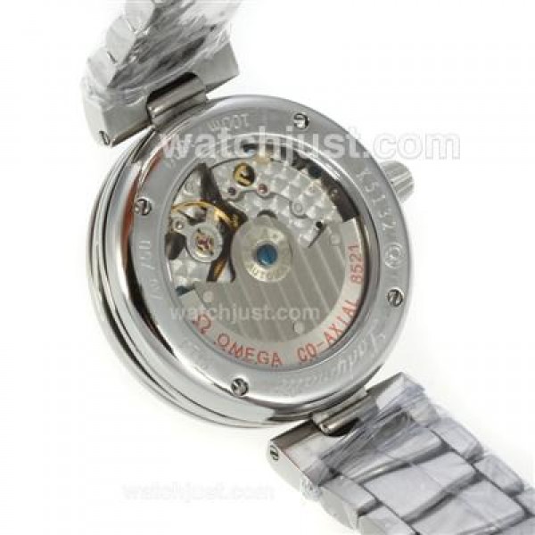 Perfect UK Sale Omega Ladymatic Automatic Replica Watch With White Dial For Women