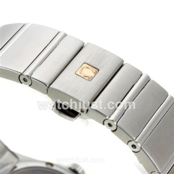 Best UK Omega Constellation Automatic Fake Watch With Yellow Dial For Women