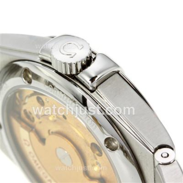 Best UK Omega Constellation Automatic Fake Watch With Yellow Dial For Women