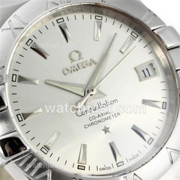Swiss Made UK Omega Constellation Automatic Fake Watch With Silvery Dial For Women