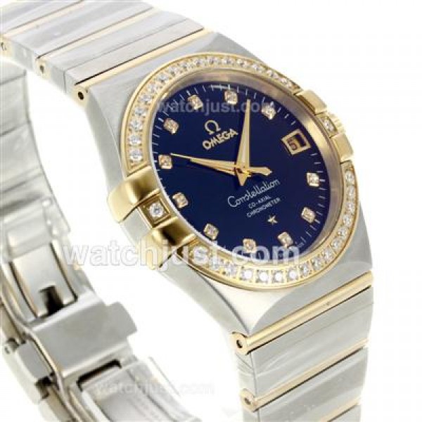 Perfect UK Omega Constellation Automatic Replica Watch With Black Dial For Women