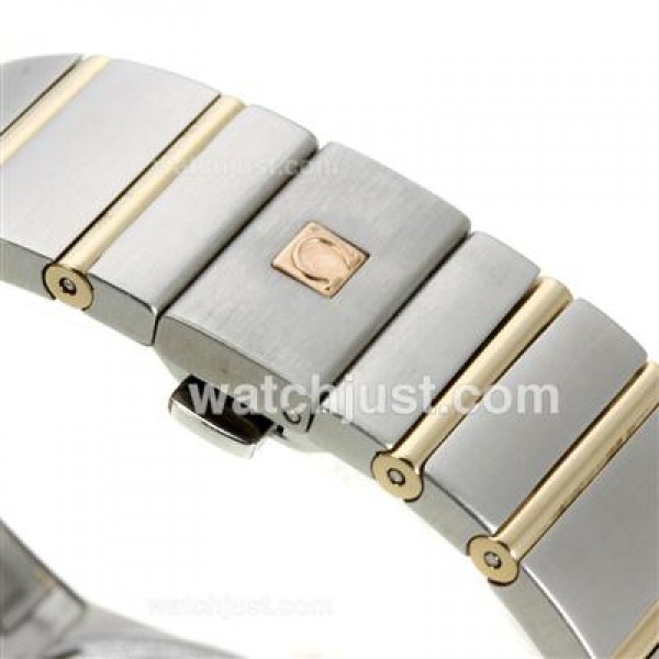 Best UK Omega Constellation Automatic Fake Watch With White Mother-of-pearl Dial For Women