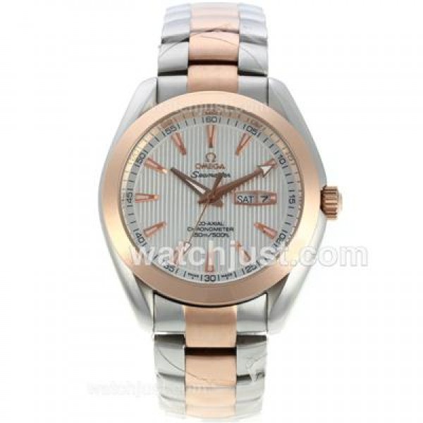 AAA Best UK Sale Omega Seamaster Automatic Fake Watch With White Dial For Men