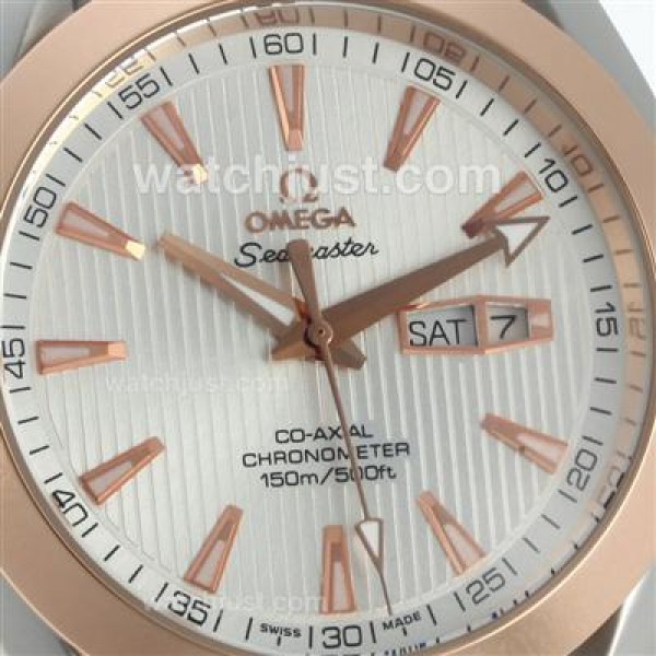 AAA Best UK Sale Omega Seamaster Automatic Fake Watch With White Dial For Men