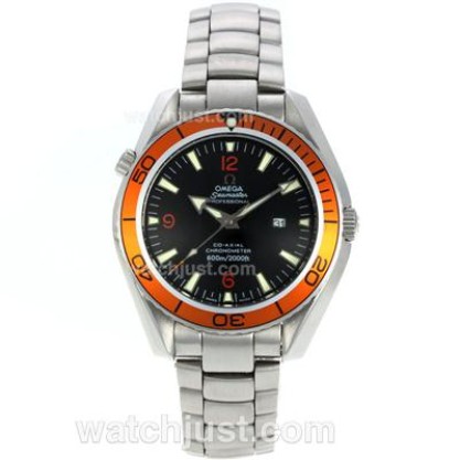 AAA Best UK Sale Omega Seamaster Automatic Fake Watch With Orange Bezel For Men