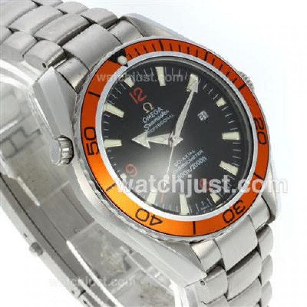 AAA Best UK Sale Omega Seamaster Automatic Fake Watch With Orange Bezel For Men