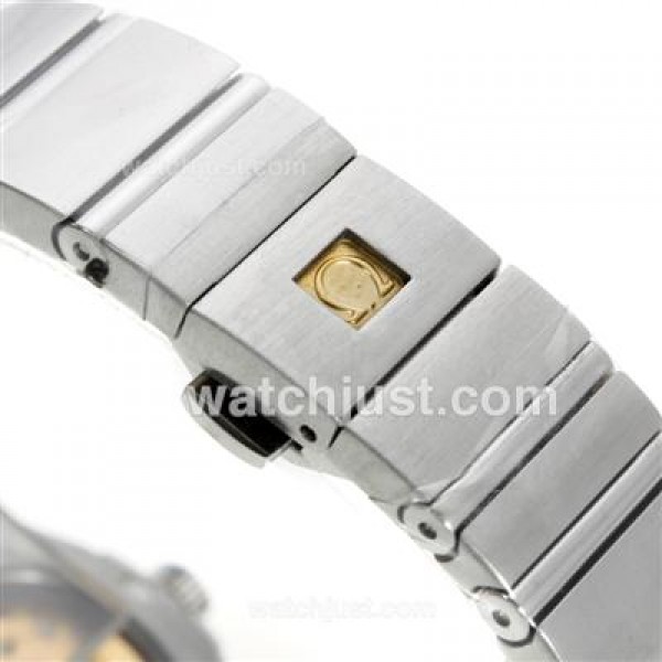 Perfect UK Omega Constellation Automatic Replica Watches With White Dials For Women