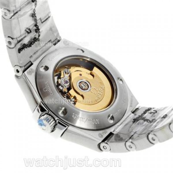 Perfect UK Omega Constellation Automatic Replica Watches With White Dials For Women